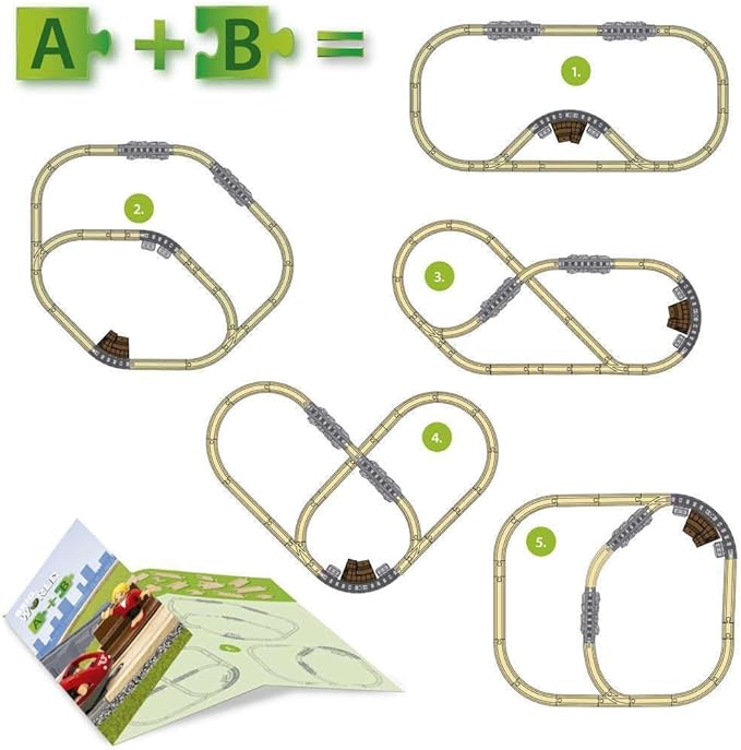 BRIO World – 36079 Starter Travel Train Set | 22-Piece Wooden Toy Train Set for Kids Aged 3 Years Up