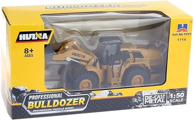 Ailejia 1/50 Scale Diecast Articulated Mechanical Loader Bulldozer Alloy Models Construction Vehicle s Model Engineering Car Toy Mechanical Loader boy Gift (Mechanical Loader)