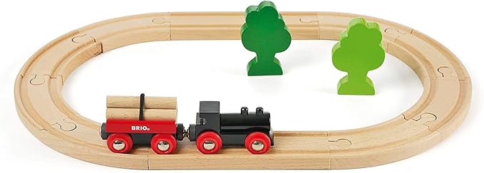 BRIO World - 33042 Little Forest Train Set - Premium 18-Piece Wooden Toy Train Set with Track and Accessories | Perfect for Kids Ages 3 and Up | FSC Certified for Sustainability