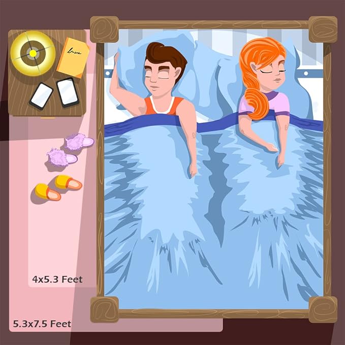 Amearea Premium Soft Area Rug 4x5.3 Feet, Pink Rugs for Living Room, Fluffy Carpet for Bedroom Nursery Playroom Teen Home Decor, Comfortable Indoor Furry Dorm Carpets, Pink