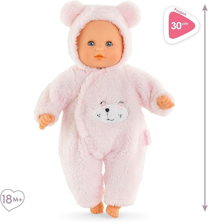 Corolle My First Baby Doll Cuddly Teddy Bear 12 Inch Soft Plush Toy for Toddlers and Kids Ages 18 Months and Up