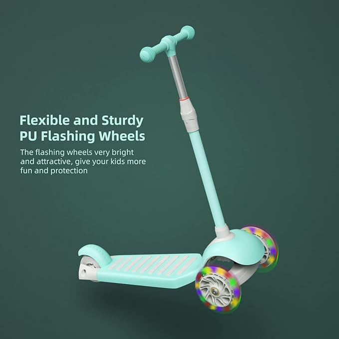 67i Scooter for Kids 3 Wheel Scooter Kids Kick Scooter for Toddler Girls Boys Scooter with Adjustable Height and Light-Up Wheels Scooter for Children Ages 3-12