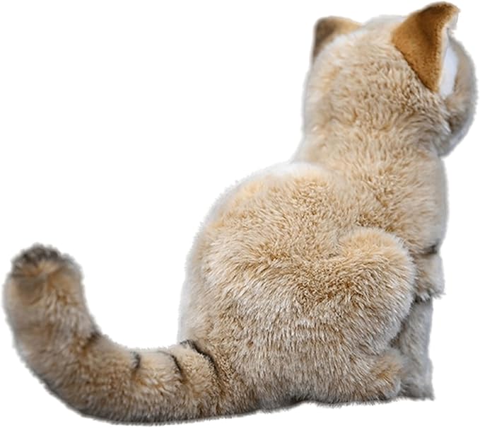 FRANKIEZHOU Realistic Sand Cat Plush-10,Cat Stuffed Animal for Girls, Soft Dune Cat Stuffed Animal Doll,Girl Toys,Model Gifts for Kids, Baby Gift,Home Decor,Hugging Toy