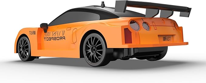 Remote Control Car RC Drift Car 2.4GHz 1:24 Scale 4WD 15KM/H High Speed Model Vehicle with LED Lights Drifting Tire Racing Sport Toy Car for Adults Boys Girls Kids Gift 2Pcs Rechargeable Batteries