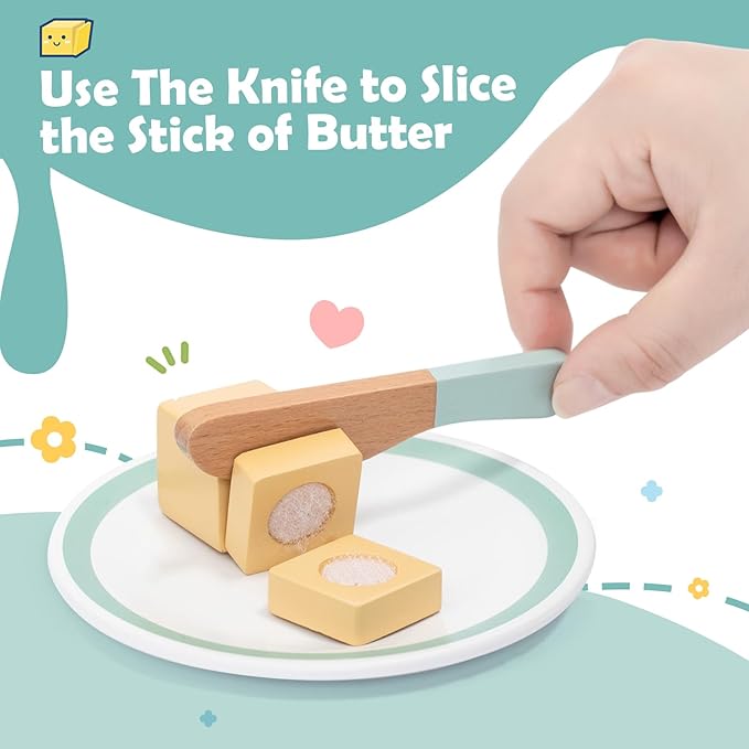 Wooden Pop up Toaster Play Kitchen Set, 17PCS Play Food Accessories for Toddlers Early Learning,Pretend Play Breakfast Playset, Toys Gift for Toddlers Girls & Boys