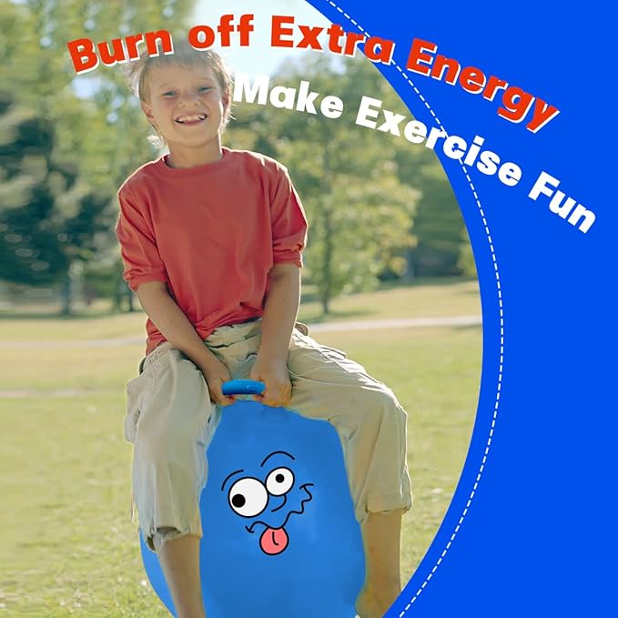 EVERICH TOY Hopper Ball, Bouncing Ball with Handle, 22 Inches Jumping Hoppity Hop Toys, Sit and Bounce on Toys for Boys and Girls Gifts