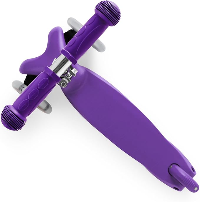 Kids 3-Wheel LED Kick Scooter - Adjustable Height, Lean-to-Steer for Boys & Girls Ages 3-8