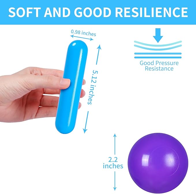 STARBOLO Ball Pit Balls for Kids -Pack of 150 Colorful Ball Pit Balls Crush Proof Plastic Toy Balls for Toddlers Ball Pit, Ball Pit Play Tent, Baby Pool Water Toys