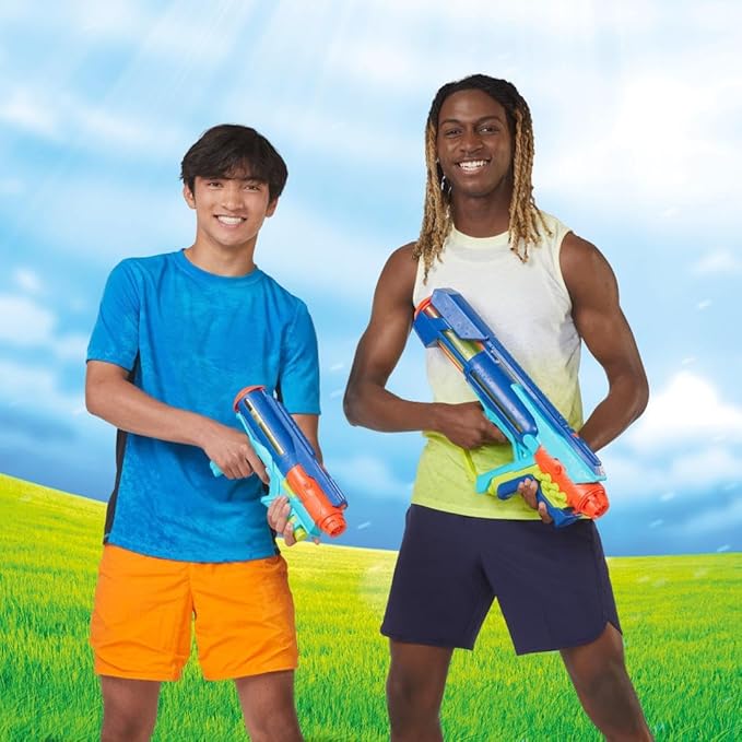 Nerf Super Soaker Power Drench XL Water Blaster, High Performance Pressurized Blasting, Easy Fill Station, Water Toys, Ages 8+