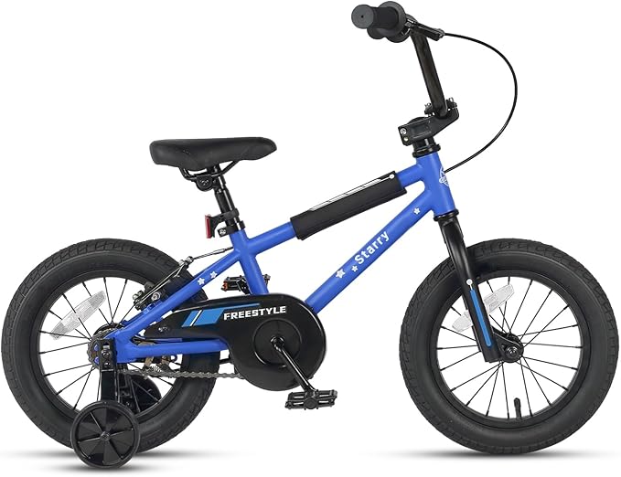 12 14 16 18 Inch Kids Bike BMX Style Bicycle with Training Wheels Coaster Brake for 1-10 Years Old Toddlers Boys Girls Multiple Colors
