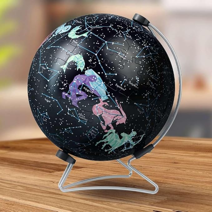 Ravensburger Puzzle-Ball Starglobe with Glow-in-The-Dark Edition: 180 Piece 3D Jigsaw Puzzle for Kids 11544 - Easy Click Technology Means Pieces Fit Together Perfectly