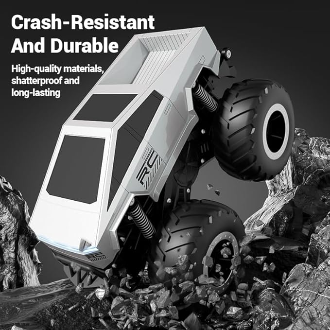 1:16 Scale 4WD Waterproof Cybertruck Remote Control Car - 2.4GHz All Terrain Off - Road Pick - up Truck for Hobby Enthusiasts (RC Cybertruck Standard)