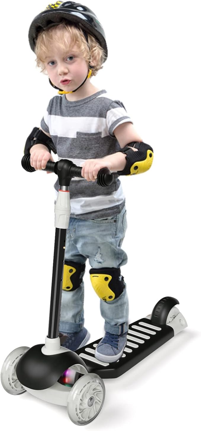 67i Scooter for Kids 3 Wheel Scooter Kids Kick Scooter for Toddler Girls Boys Scooter with Adjustable Height and Light-Up Wheels Scooter for Children Ages 3-12