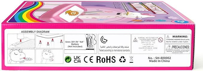 Drawing Projector for Kids, Art and Crafts, Drawing Board with Music, Color Pens, Pencils, Crayons, Scrapbook, Unicorn Sticker Book, Ideal Toy for 3+ Year Old Girls & Boys (Unicorn Kit)