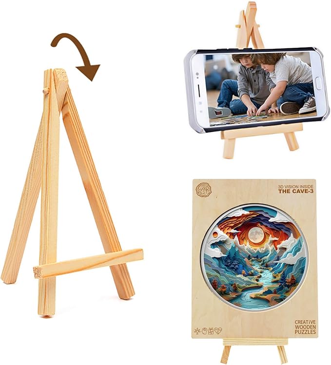 Wooden Puzzles for Adults, 3D Vision Inside Cave (L-300pcs) Wooden Jigsaw Puzzles Kids, Unique Shaped Animal Wood Puzzles Adults, Wooden Animal Puzzles Birthday Gifts Family Game 13.4*13.4in