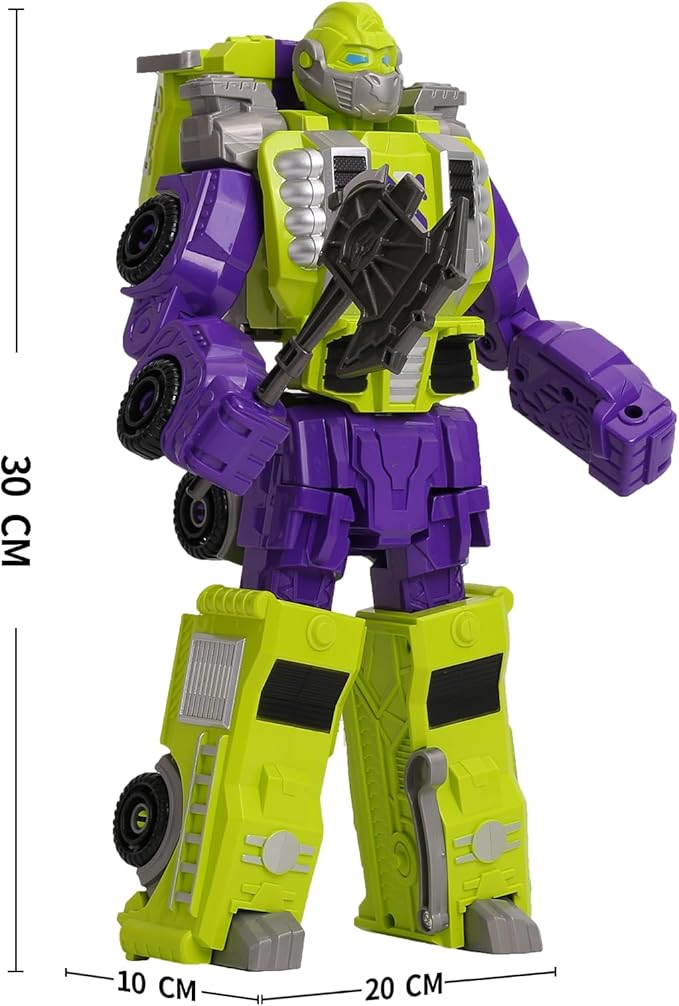 MIEBELY Toddler Robot Vehicles Set - 4Pcs Transforming Robots Toys for Kids - Magnetic Toys with Sturdy Connectors, Easy DIY Assembly Function - 4-in-1 Educational STEM for 3 4 5 6 Year Old Boys