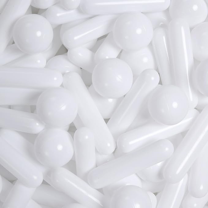 STARBOLO Ball Pit Balls for Toddlers - Pack of 120 Crush Proof Plastic Toy Balls for Toddlers Ball Pit, Play Tent, Baby Pool Water Toys, Kiddie Pool, Party Decoration, Photo Props (White)