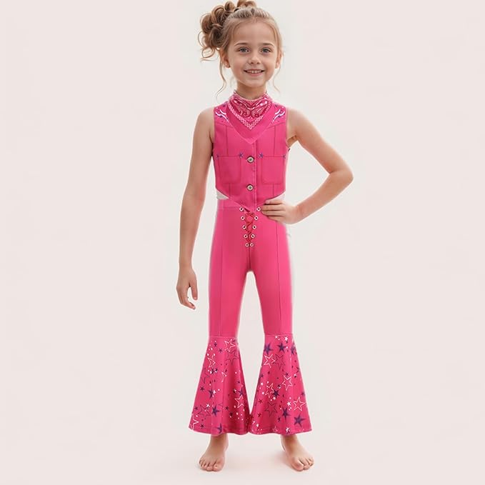 Cowgirl Costume for Girls Dress up from Doll Movie outfit with Accessories