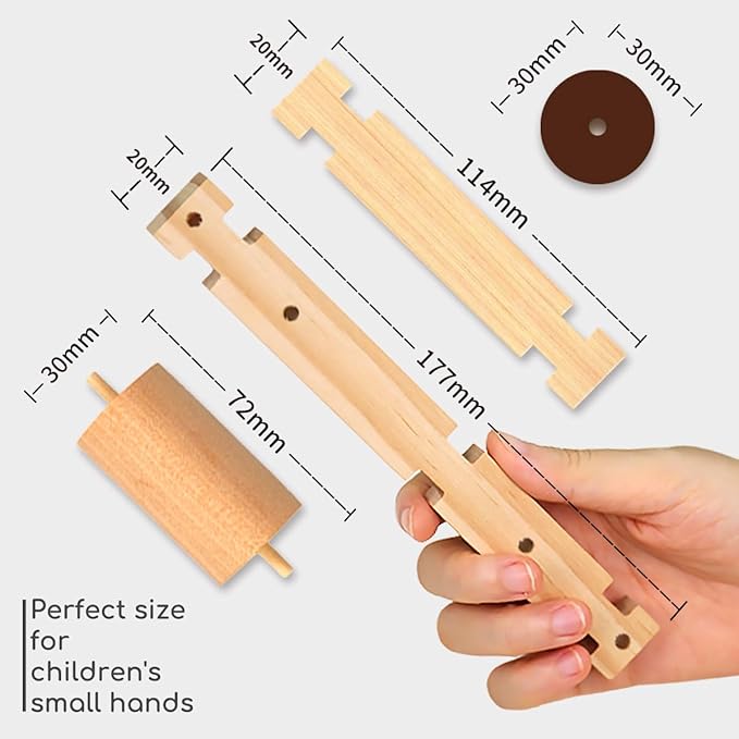 Jovi-mindly&Notchies Wooden Blocks Train Set 101 PCS Create 40+ Shapes,Toys Educational Wooden Building Blocks Puzzles for Kids Ages 5-8 Boys and Girls,Truck/Excavator,FSC Certified,Graduate Gifts