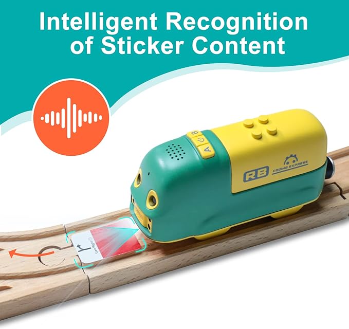 Wooden Train Set, 25 PCS Wooden Tracks, 22 Functions Lights/Music, 3 Game Modes, Preschool Educational Toys Gifts for Kids Age 3-7, Fit Thomas The Train, Brio, Melissa & Doug