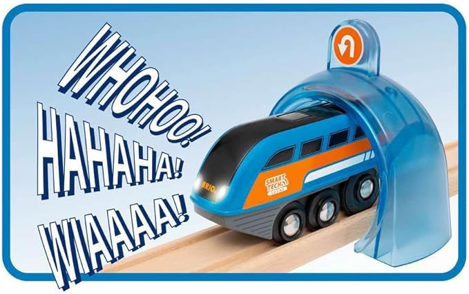 Brio 33974 World-Smart Tech Sound-Action Tunnel Circle Set | Interactive Toy Train Set | Enhances Motor Skills | FSC Certified Wood | Compatible with All BRIO Tracks and Vehicles