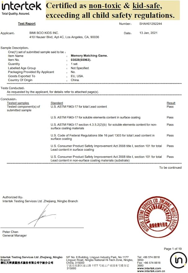 Bimi Boo Wooden Memory Matching Game for Toddlers 3+ Year Old - Memory Match Board Game with Tiles - Cognitive Skill Development Preschool Learning Toy (100 Tiles, 50 Matching Pair Chips, 5 Themes)