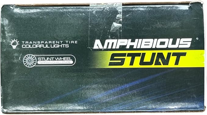 Waterproof Remote Control Car,4WD Amphibious 2.4 GHz RC Car Remote Control Boat,360°Rotation RC Stunt with LED Lights,Boys Girls Gifts All Terrain Water Beach Pool Toy