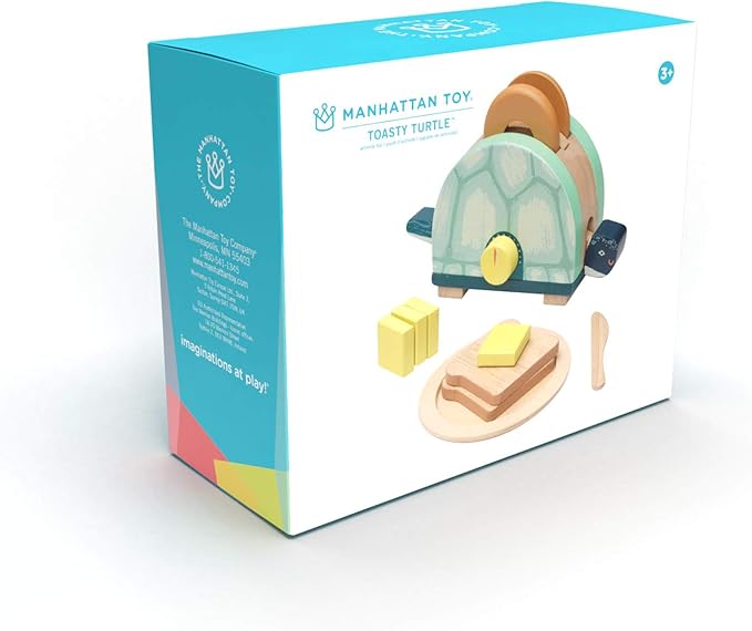 Manhattan Toy Toasty Turtle Toddler & Kids Pretend Play Cooking Toy Set