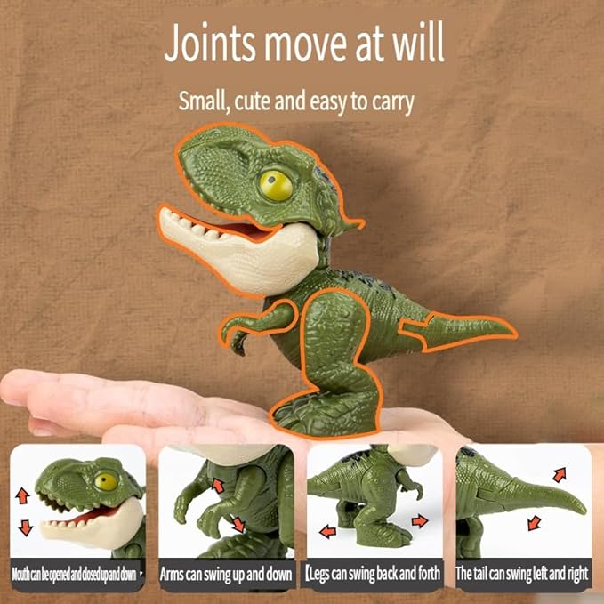 Biting Finger Dinosaur Toys Magnetic Tiles - Magnet Building Blocks Toddler Dinosaur World Creative Games Kids Magnetic Set Castle Tiles Educational STEM Toys(2)