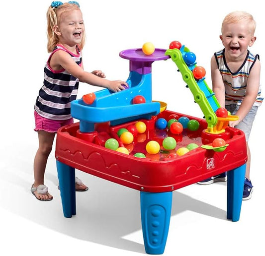 Step2 Stem Discovery Ball Table, Kids Water Table Activity Sensory Playset, Summer Outdoor Toys, 13 Piece Water Toy Accessories, For Toddlers 2+ Years Old