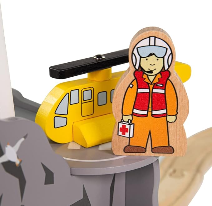 Bigjigs Rail, Lighthouse 4-Way Tunnel, Wooden Toys, Bigjigs Train Accessories, Train Tunnel, Wooden Train Set, Wooden Railway, Wooden Train Track Accessories, Tunnel for Kids