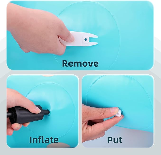 EVERICH TOY Giraffe Bouncy Horse Hopper for Toddlers, Bouncy Animals Jumping Horse, Inflatable Ride on Bouncer Hopping Toys Gifts for Boys and Girls 18 Months 2 3 4 5 6 Years Old