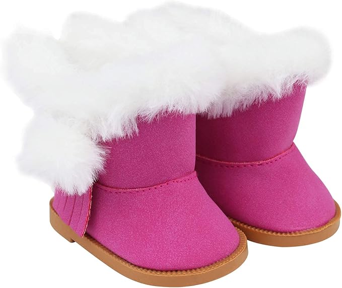 Ecore Fun 18 Inch Girl Doll Accessories Includes Random Style 9 Pairs of Shoes Fit for 18 Inch Girl Doll Shoes Including Snow Boots, Leather Shoes, Sandals, Slipper