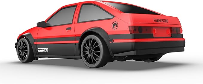 Remote Control Car RC Drift 2.4GHz 1:24 Scale 4WD 15KM/H High Speed Model Vehicle with LED Lights Drifting Tire Racing Sport Toy for Adults Boys Girls Kids Gift 2Pcs Rechargeable Batteries