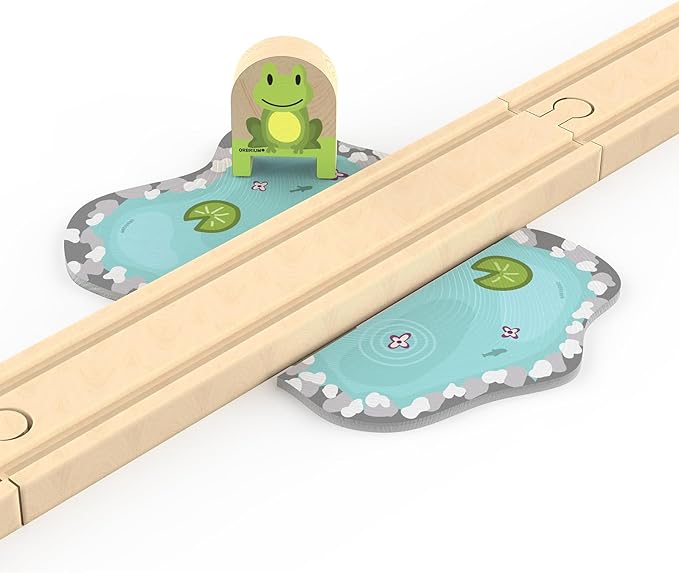 68 Pcs Fantasy Kingdom Adventure Wooden Train Set in Wooden Storage Box Unisex Children Toys Girls Boys 3 4 5 6 7 Years Compatible with Thomas, BRIO, Melissa and Doug, Imaginarium, IKEA