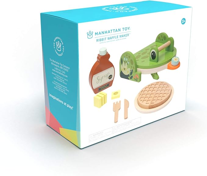 Manhattan Toy Ribbit Waffle Maker Toddler & Kids Pretend Play Cooking Toy Set