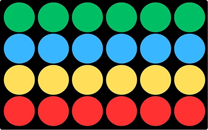 Classroom Rug 8' x 12' Polka Dots Educational Carpets 24 Seats for Class