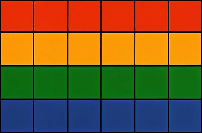 Classroom Rug Elementary 8'x12' Carpets Large Rainbow Rugs 24 Seats for Class