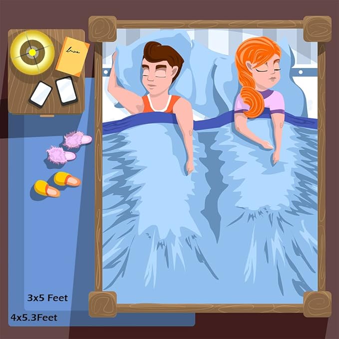 Amearea Premium Soft Area Rug 4x5.3 Feet, Blue Rugs for Living Room, Fluffy Carpet for Bedroom Nursery Playroom Teen Home Decor, Comfortable Indoor Furry Dorm Carpets, Cobalt Blue