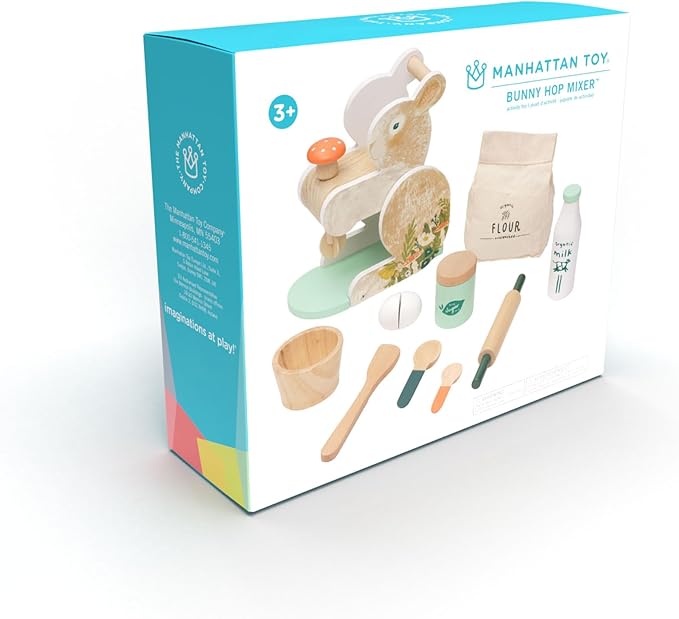 Manhattan Toy Bunny Hop Mixer Toddler & Kids Pretend Play Cooking Toy Set