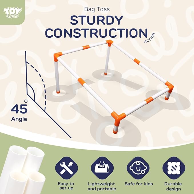 TOY Life Bean Bag Toss Carnival Games, Corn Hole, Yard Games for Kids Outdoor Game for Kids, Gift for 3 4 5 Year Old Boys Girls, Indoor Backyard Toddler Outdoor Toys for Birthday Party Family Reunion