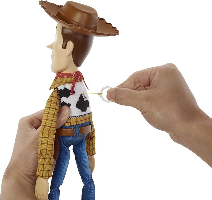 Mattel Disney Pixar Toy Story Talking Woody Action Figure & Accessory, Roundup Fun 12-inch Collectible with 30+ Sounds & Phrases