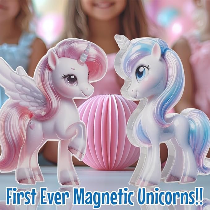 Little Pi Unicorn Toys for Girls Age 4-6 - Unicorn Magnetic Tiles Frozen Toys for Girls Age 4-7 - 3 Year Old Girl Gifts 4 Year Old Girl Birthday Gifts Magnetic Blocks Age 3 4 5 6 7 8