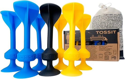 TOSSIT Game Suction Cup Darts, Toss Game Perfect Family and Party, Silicone Throwing Game for Backyard, Indoor and Outdoor Fun, Starter Pack