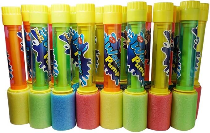 24 Bulk Pack Water Blaster - 8.5" Clear Plastic Water Guns -Summer Party Favor Water Soakers - Water Shooter- Swimming Pool Beach Water Toy for Kids