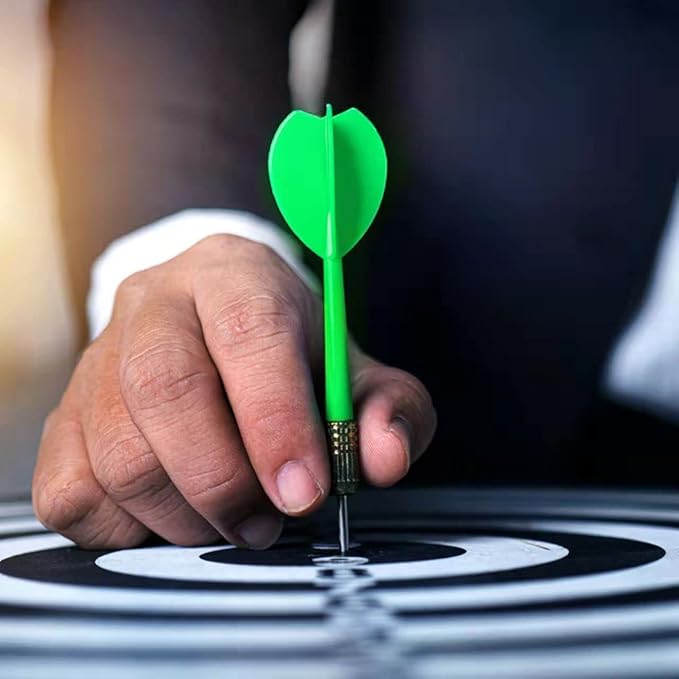 Dart Board Game Set - 17'' Double Sided Usable Dartboard with 6 Steel Tip Darts, Excellent Indoor & Outdoor Party Game, Christmas Birthday Gifts for Adults Teens Family Office Leisure Sport