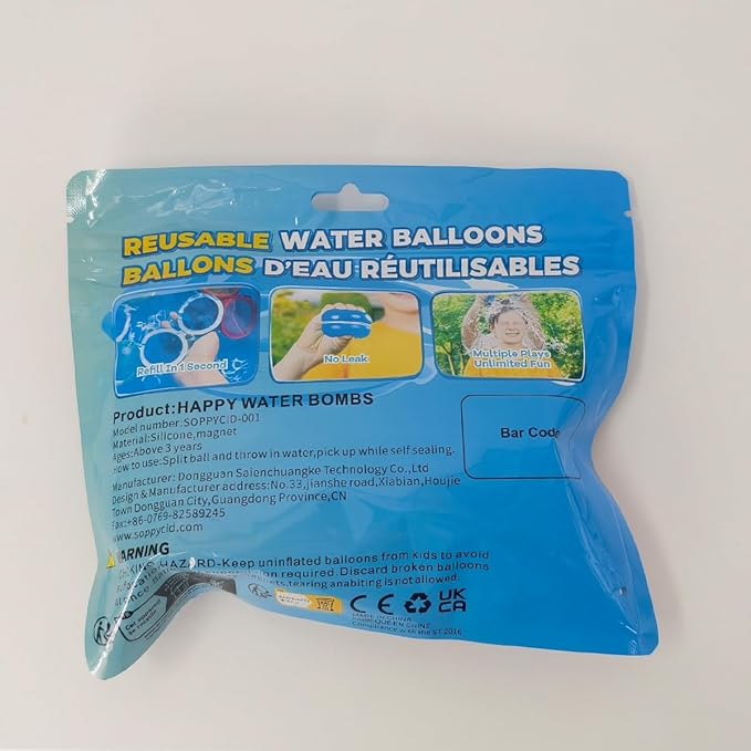 4PCS Magnetic Reusable Water Balloons, Refillable Silicone Bath Pool Beach Toys for Kids, Quick Fill Self-Sealing Splash Balls for Outdoor Water Fun Summer Family Games