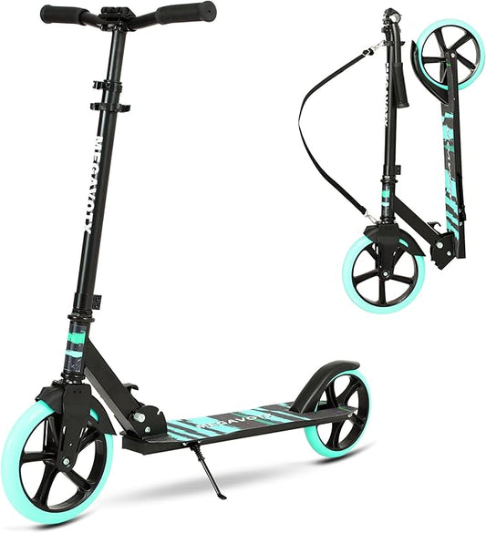 Kids & Adults Kick Scooter – 2 or 3 Wheel Options (LED on 3-Wheel) for Outdoor Fun & Commuting, Foldable and Portable, Adjustable Handle, Anti-Slip Deck (Ages 3 to Adult),Birthday Gift