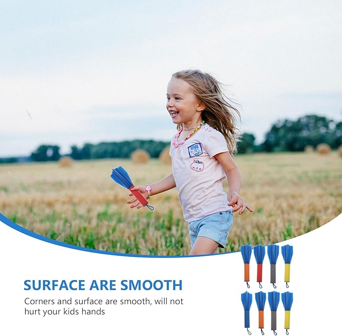 80 Pcs Finger Rocket Kids Outdoor Flying Toys Beach Games Toys for Ages 14 and up Backyard Games for Kids Babyboy Baby Plaything Toy Airplane Child Pearl Cotton Suspenders