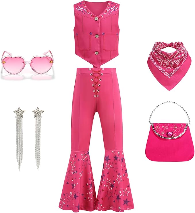 Cowgirl Costume for Girls Dress up from Doll Movie outfit with Accessories